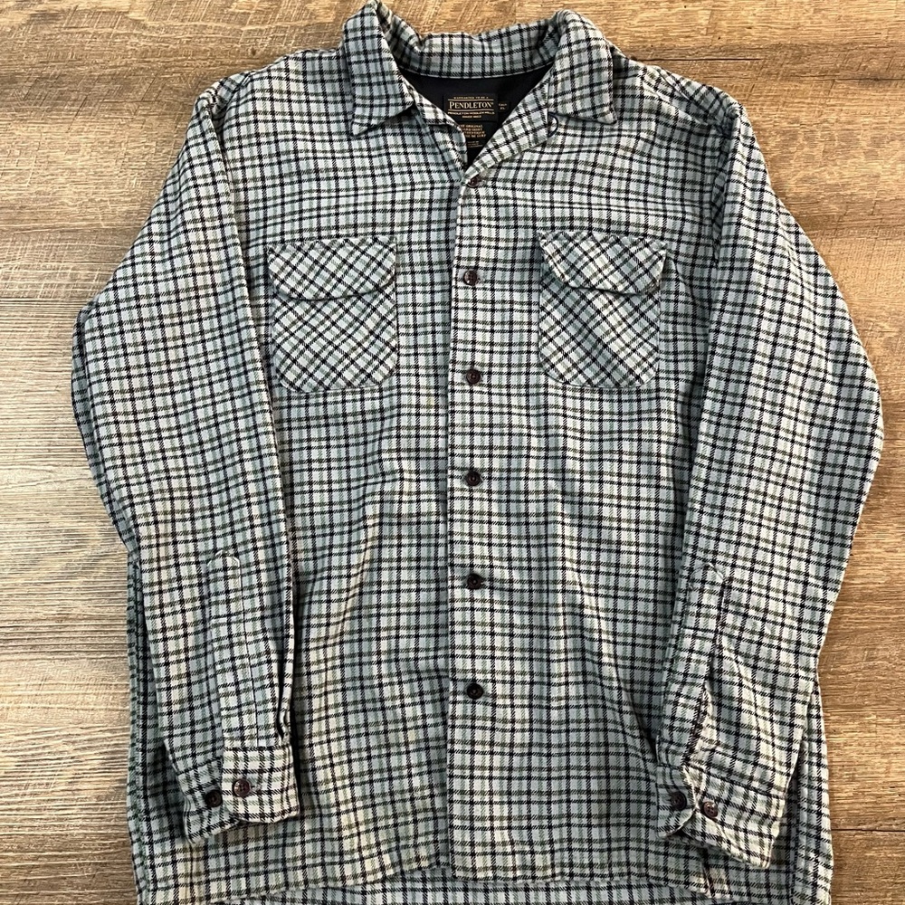 Pendleton Blue and White Checkered Shirt